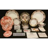 A Royal Crown Derby Silver Jubilee 1977 plate, limited edition 398/500, certificate; a Spode SS