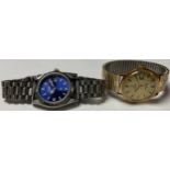 A Rotary day/date wristwatch; Roamer Vanguard 304 day/date wristwatch (2)