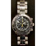 A Seiko stainless steel 200m chronograph gentleman's wristwatch, serial no. 581116