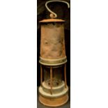 Coal Mining Interest - a steel and brass miner’s lamp