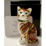 A Royal Crown Derby paperweight, Marmaduke Cat, special commission, limited edition 2,360/2,500,