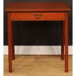 A 19th century mahogany rectangular side table, 71cm high, 69cm wide, 45.5cm deep