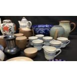 Ceramics - a 1930's Branksome China tea for two; a Portland Pottery coffee service for six; Old