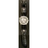 A Citizen Eco Drive WR100 chronograph gentleman's wristwatch, serial no.281021013, leather strap