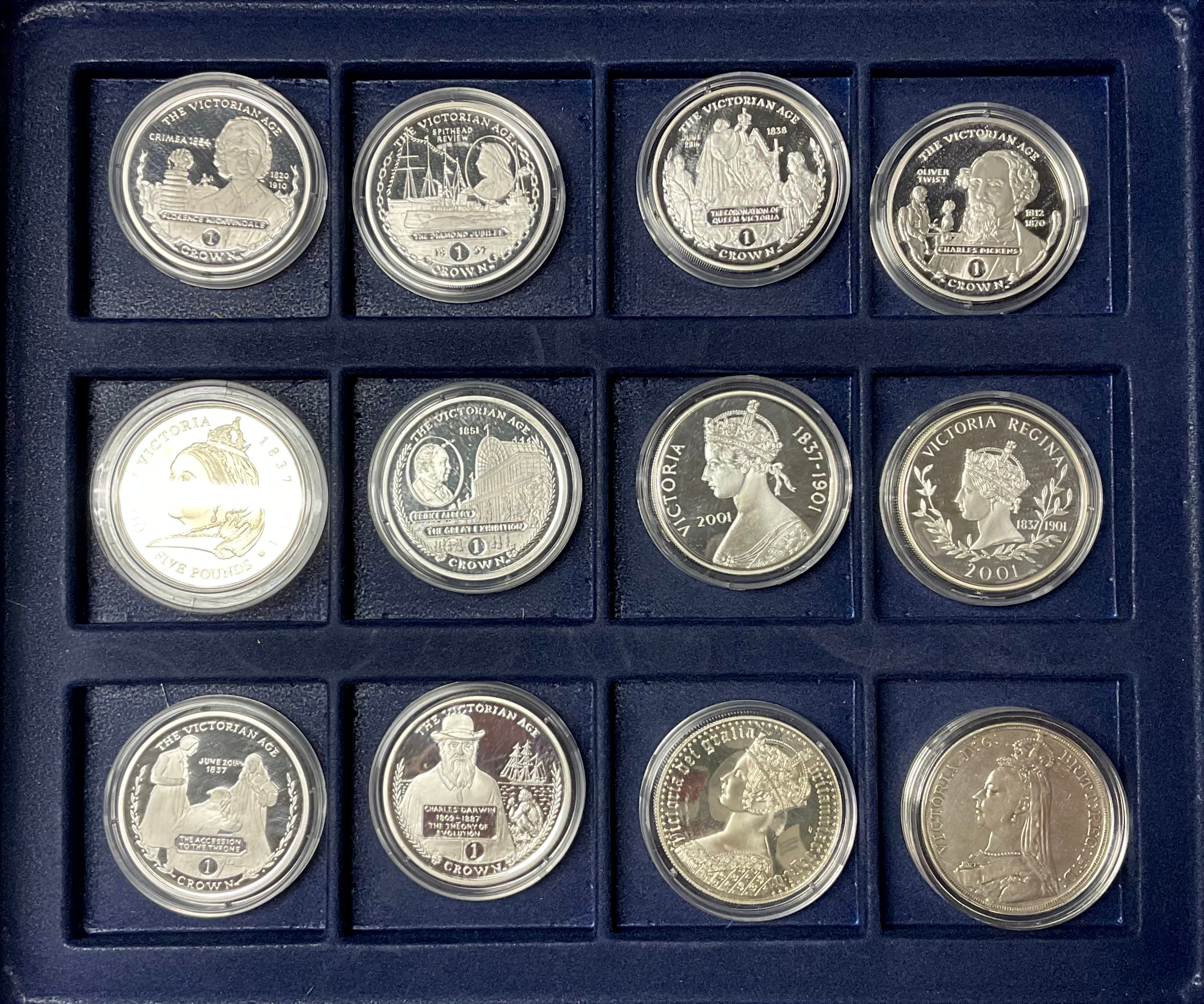 A set of twenty four silver proof coins, Queen Victoria Commemorative Coin Collection, including one - Image 3 of 3