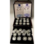 A set of thirty six silver proof coins, MDM The Crown Collections, HM Queen Elizabeth The Queen