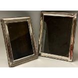 A rectangular silver photograph frame, Sheffield 2008, 23.5cm x 18.5cm; another, Birmingham 1919,