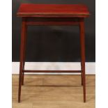 An Edwardian Scottish mahogany fold-over table, by A. Gardner & Son, Glasgow, 74.5cm high, 56.5cm