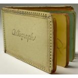An autograph album late 1960s/early 1970s - cricket and football; including Lancashire CCC, Gooch,