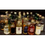 Whisky Miniatures - single malts and blends including Glenkinchie, Glenmorangie, Dalwhinnie,