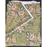 Textiles - vintage furnishing fabric, Tulip and Willow pattern, 832cm long, 137cm wide