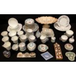 Ceramics - an Adderley Polka Dot pattern part tea service; other tea ware including Shelley, Royal