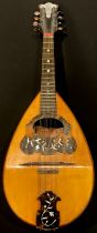 An Italian mandolin, L. Romano & Castellone Napoli paper label, 60cm