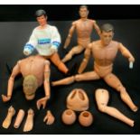 Toys & Juvenalia - two Palitoy Action Man figures with faults; various Action Man spare limbs