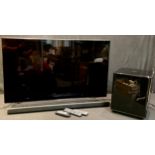 A Samsung Series 8 46" Smart TV, Full HD, model no: UE46F8000STXXU; a Samsung sound bar, model no: