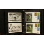 Stamps - 1972 album, 100 Years of County Cricket, photographs and FDC's, all 12 + MCC Counties