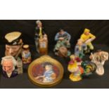 A Royal Doulton character jug, Monty; a Royal Doulton figure, The Auctioneer HN2988; others, The
