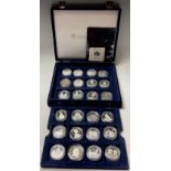 A set of twenty four silver proof coins, Queen Victoria Commemorative Coin Collection, including one