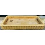 A low rounded rectangular Belfast garden sink, 91cm high, 45cm wide **Please note that some of the