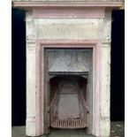 A Victorian cast iron fireplace, 124cm high, 74cm wide, c.1900 **Please note that some of the lots