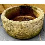 A composite circular trough, 17cm high, 40cm diameter **Please note that some of the lots in this