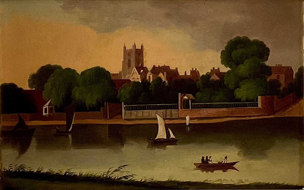 English School (19th century) A pair, Boating and a Stroll Around the Village oil on canvas, 12cm - Image 2 of 4