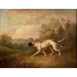 English School (19th century) Sporting Dog in a Landscape oil on canvas, 34.5cm x 44.5cm