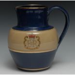 A Denby Stoneware Commemorative ale jug, for the Coronation of Queen Elizabeth II June 1953,