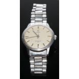 An Omega Seamaster stainless steel gentleman's wrist watch,3cm champagne dial inscribed Omega