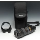 Photography - a Nikon ED AF-S VR Nikkor 70-200 1:2.8 G lens, cased