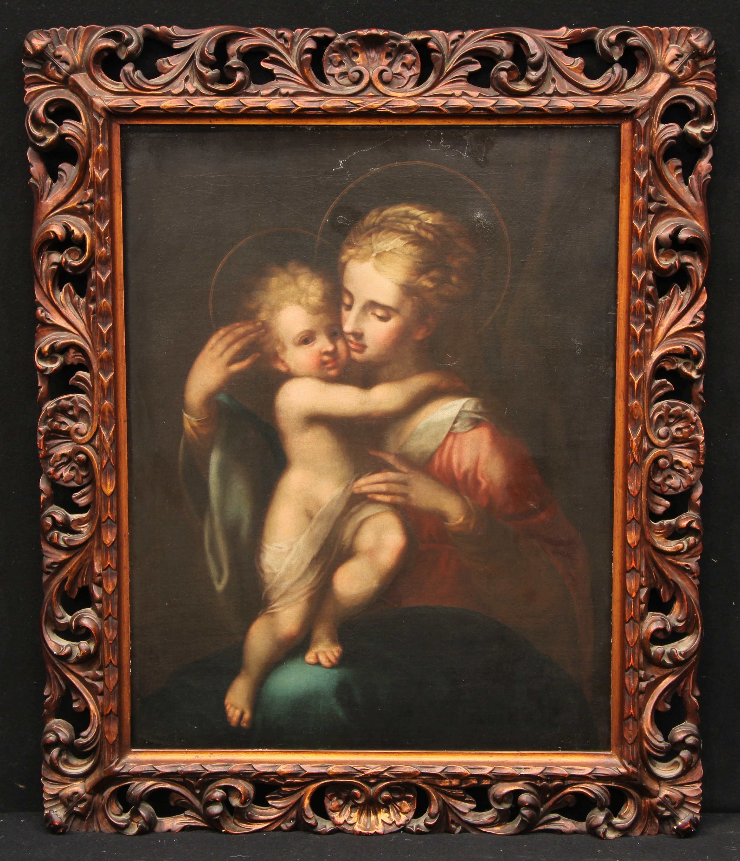 Continental School (19th century) After the Old Master, Madonna and Child oil on canvas, 82.5cm x - Image 2 of 3