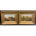 Rowbotham (early 20th century) A Pair, The Homestead and The Bridge Crossing, signed, dated 1904,