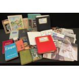 School Boy stamp albums; commemorative newspapers and magazines; Books - Geography and others