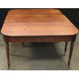 A George III rounded rectangular mahogany dining table, 70cm high, 177cm long, c.1800