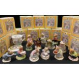 Jill Barklem's Bramley Hedge Royal Doulton models, Clover,; Mrs and Mr Toadflax; Lord Woodmouse;