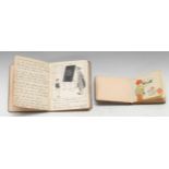 Two early 20th century friendships book, each album illustrated with watercolour, pen-and-ink, and