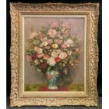 Marcel Dyf, After, 'Summer Bouquet in a vase', textured lithograph on canvas, 61cm x 50cm.