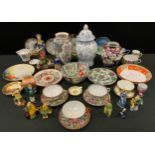 Oriental Ceramics - stoneware figures; Imari and blue and white; Noritake; Cantonese; 20th century