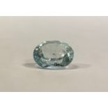 Loose Gemstone - a natural aquamarine, oval, 2.64ct, ITGLR certificate