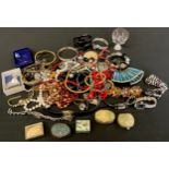 Fashion Jewellery - beads, necklaces, hinged bangle; pill boxes; etc