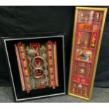 Tribal Art - Egyptian metal necklaces and other adornments, framed; Bedouin jewellery, framed (2)