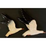 Beswick - Two graduated wall plaques, seagulls in flight, models 922-1, 922-2 printed marks