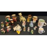 A Wade Whimsies Tom; others, Jerry; Yogi Bear; character jugs; Torquay type winking cat, The