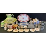 Ceramics & Glass - 19th century Wedgwood teapot; stoneware; washing jug and bowl set; measuring jugs