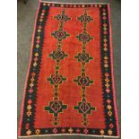 A Qashgai Kilim rug / carpet, 289cm x 166cm.