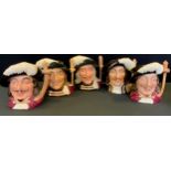 A Royal Doulton Character jug, Porthos, D6440 (2); others, Aramis, D6441; Athos, d6439; others (5)