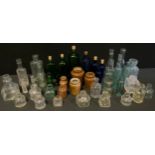 Pharmaceutical and other Bottles - blue bottles, inscribed Not to be Taken; a blue eye glass; four