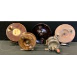 Fishing Reels - a J Atherton & Son of Sheffield fishing reel, 1.3cm diameter; others ELO bakelite;