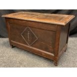 A mid 20th century oak blanket chest, 56cm tall x 93cm wide x 46.5cm deep.