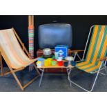 Outdoor Pursuits - Camping, stove; table; deck chairs; suit cases, etc
